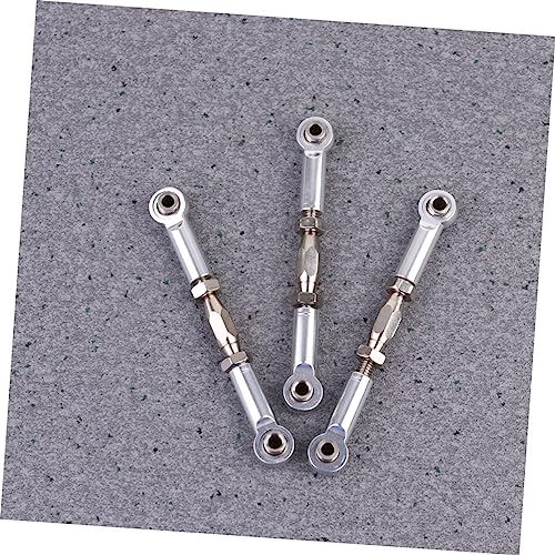 6pcs Aluminum Turnbuckle Rod Linkage Kit for Rc Crawler Accessories Rc Car Compatible Upgrade Parts - color: Silver