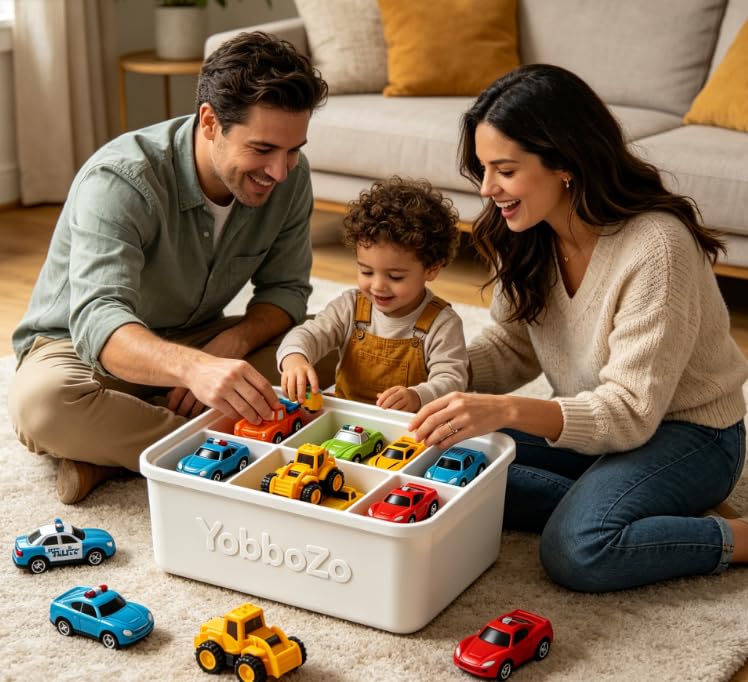 Cases for Toy Vehicles, Toy Car Organizer and Storage Container for Collectible Toys