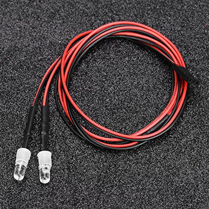 5mm Headlights/Taillight Kit RC Accessory LED Lights for 1/10 Model Drift Car Vehicle(12-red Light), plplaaoo 2PCS RC LED Light Kits,, rc lights rc led lights scx24 lights rc car headlights rc dr