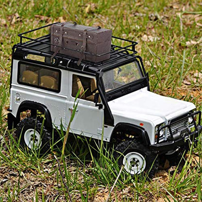 RC Luggage Box, Wood 1/10 Scale RC Climbing Truck Model Luggage Carry Case Bag for RC 4WD D90 D110