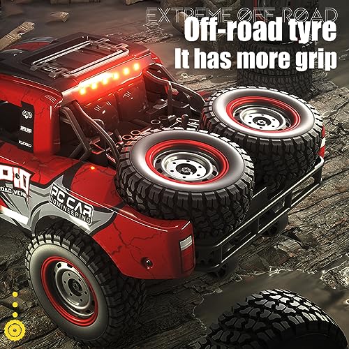 GoolRC Remote Control Truck, 4WD Off-Road Truck RC Drift Cars, 2.4GHz Full Proportional High Speed 40km/h Off-Road Remote Control Car Gifts for Teens 3 Light Modes - color: Blue