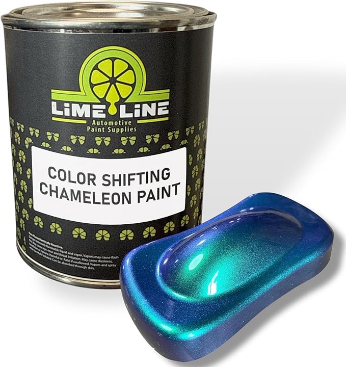 LiME LiNE Chameleon Color Changing Urethane Basecoat: Ready to Spray: (Green, Purple, Blue) 1 Quart - color: Chameleon Green, Purple, Blue - 1 Quart