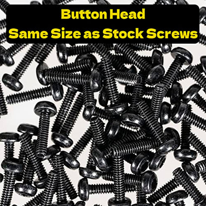 Button Head Screws Kit for SCX24 AX24 RC Car, 372Pcs, Hardened Steel Grade 12.9 Screws, Bearing & Screws Set with Box for 1/24 RC Crawler Car Axial SCX24 C10 Deadbolt JLU Gladiator Bronco