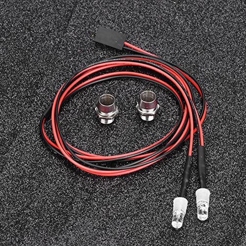5mm Headlights/Taillight Kit RC Accessory LED Lights for 1/10 Model Drift Car Vehicle(12-red Light), plplaaoo 2PCS RC LED Light Kits,, rc lights rc led lights scx24 lights rc car headlights rc dr
