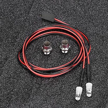 5mm Headlights/Taillight Kit RC Accessory LED Lights for 1/10 Model Drift Car Vehicle(12-red Light), plplaaoo 2PCS RC LED Light Kits,, rc lights rc led lights scx24 lights rc car headlights rc dr
