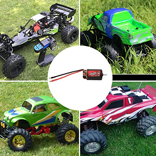 Dilwe RC Brushed Motor, 5-Slot 550 0.50 Wire 20T Brushed Motor RC Motor Part Compatible with 1/10 RC Crawler