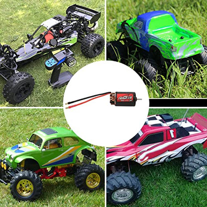 Dilwe RC Brushed Motor, 5-Slot 550 0.50 Wire 20T Brushed Motor RC Motor Part Compatible with 1/10 RC Crawler
