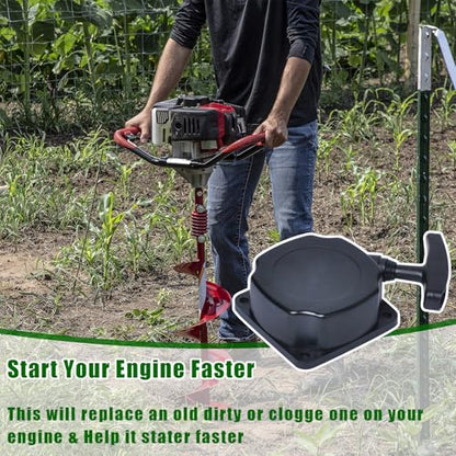 63022 Pull Start Starter Recoil Compatible with Harbor Freight Predator | MC43 52cc 2HP Earthquake E43 E43CE E43WC MD43 Earth Auger Fix for Dirty, Spring Sprung, Not making the connection, Not Spin