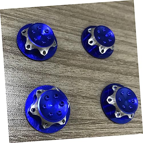 4Pcs 17mm Aluminium Alloy Wheel Hub Cover Non Nut for 1/8 RC Car Truck CNC Machined Crawler Wheel Hub Nut Blue