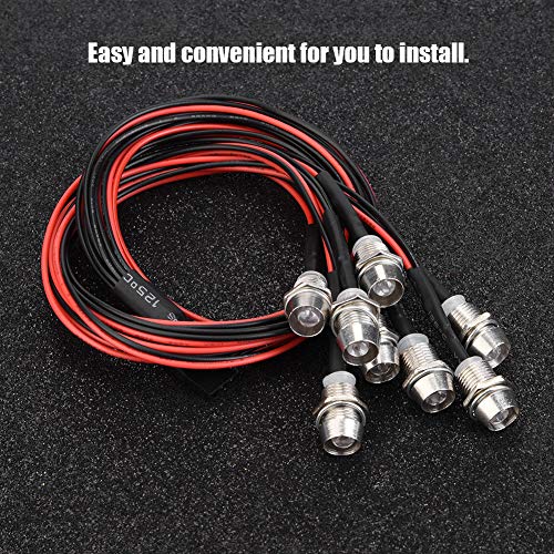 5mm Headlights and Taillights , 8Pcs RC LED Light Kit Accessories , LED Lights RC Model Drift Car Accessory , RC LED Light Kit Accessories RC Light 5mm Headlights and Taillights RC Car LED Light RC A