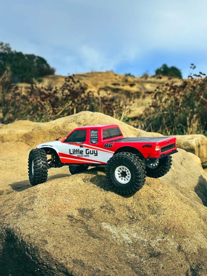 LGRP X-Factor Long Bed Body for 1/24 and 1/18 RC Cars, Universal Fit for Most SCX18 SCX24, >Clear< Body with Sticker Sheet