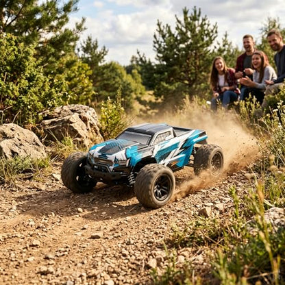 Aramox RC Car Truck Body Shell, RC Car Cover Graffiti Design PC Aerodynamic Shell with Installation Pins for 1/16 4W D High Speed SCY16101 16102 PRO (Blue) - color: Blue