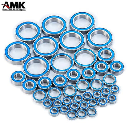 39Pcs TRX4 Metal Ball Bearings Kit, Rubber Sealed Axial SCX10 Bearings Set for 1/10 RC Crawler 92076-4 82046-4 Bronc TRX6 Slash UDR Tamiya TT-02 Semi