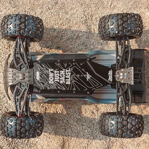 ARRMA RC Truck 1/8 KRATON 4X4 6S BLX BRUSHLESS V6 Speed Truck RTR (Lipo Battery and Charger Not Included) (Blue/Red), ARA8608V6T4 - color: Blue/Red