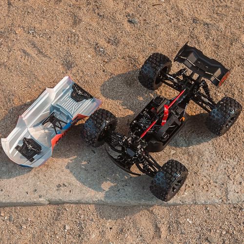 ARRMA RC Truck 1/8 KRATON 4X4 6S BLX BRUSHLESS V6 Speed Truck RTR (Lipo Battery and Charger Not Included) (Blue/Orange), ARA8608V6T1 - color: Blue/Orange