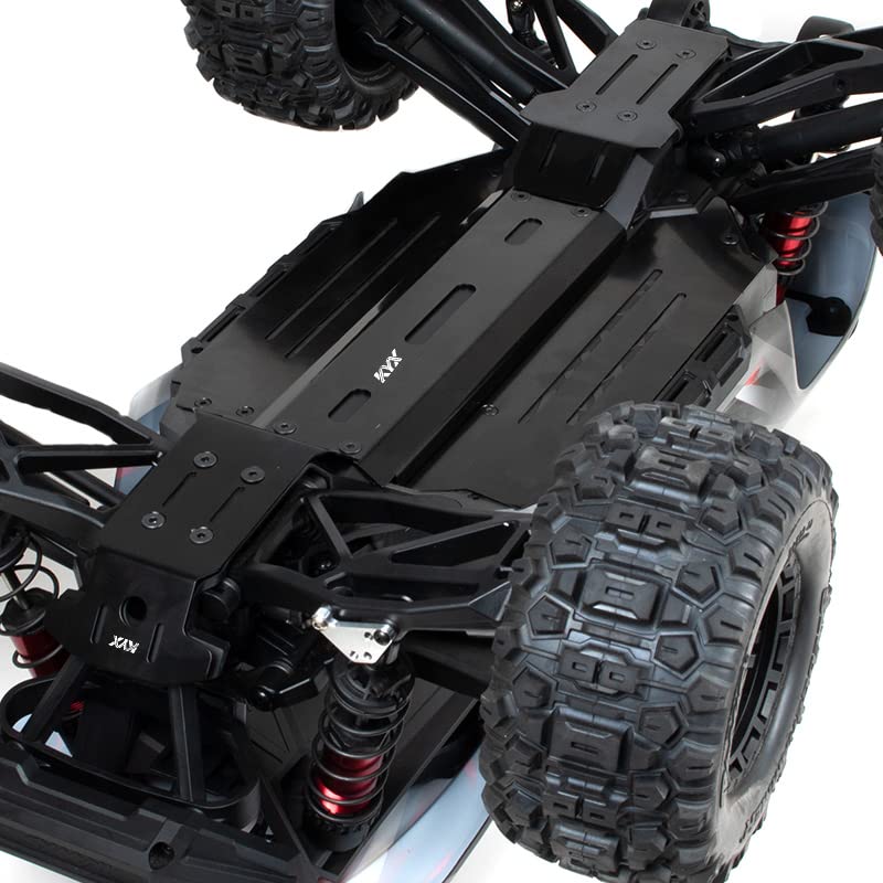 KYX Racing Stainless Steel Black Protector Chassis Guard Plate Axle Guard Upgrades Parts Accessories for 1/10 RC Crawler Car Traxxas 1/10 Maxx V2 WideMaxx