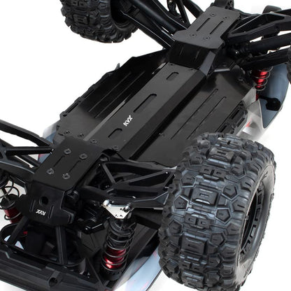 KYX Racing Stainless Steel Black Protector Chassis Guard Plate Axle Guard Upgrades Parts Accessories for 1/10 RC Crawler Car Traxxas 1/10 Maxx V2 WideMaxx