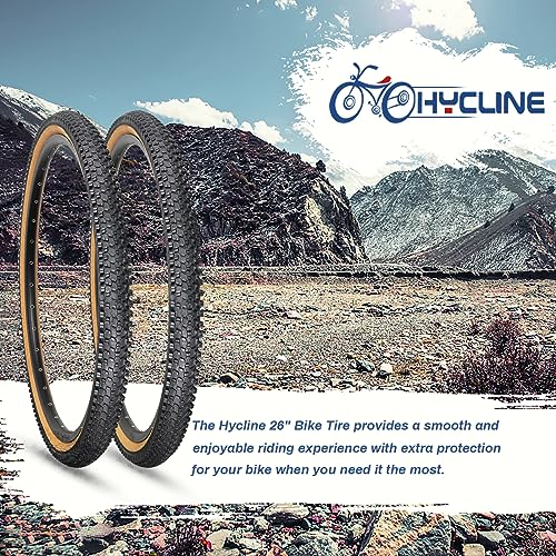 Hycline Mountain Bike Tire: 20/24/26/27.5-inch Folding Replacement High-Performance Wear-Resistant Bicycle Tires for MTB Off-Road Bike - size: 26x1.95 60TPI, style: Qty 2 Tires