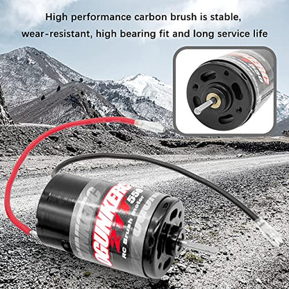 OGRC Motor 550 35T Brushed RC Motor 1/10 RC Crawler Motor for TRX4 SCX10 | 3-Slot 7900 Max RPM RC Car Motor for 1/10 TRAXXAS Redcat Axial RC4WD D90 and 1/6 Jeep Willys 1941 MB Military Truck - size: 21T