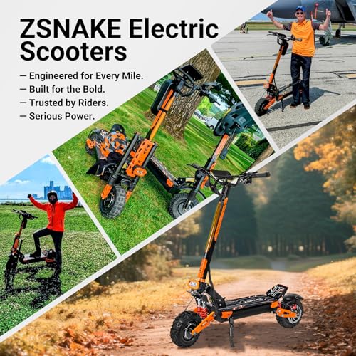 Electric Scooter for Adults 5600W Dual Motor 52MPH Max Speed 60 Miles Range | 60V 30Ah Battery, 11" Tubeless All Terrain Tires, Full Suspension,Detachable Seat,Foldable,Stable Off Road Sports E-Scooter