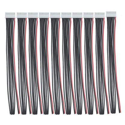 10pcs 6S 7Pins Balance Connector Male Plug Extension Cable JST-XH RC Lipo Connector Adapter with 15CM 22AWG Silicone Cable (6S 7Pins) - size: 6S