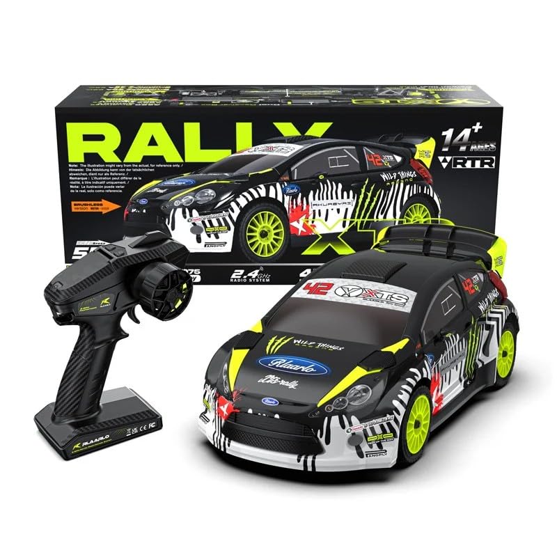 Helidirect Rlaarlo 1/10 Brushless RTR 4WD RC Rally Car - Remote Control Car RC Cars for Adults (Metal) - color: Metal