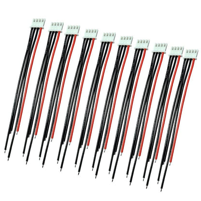 10pcs 3S 4Pins Balance Connector Male Plug Extension Cable JST-XH RC Lipo Connector Adapter with 15CM 22AWG Silicone Cable (3S 4Pins) - size: 3S