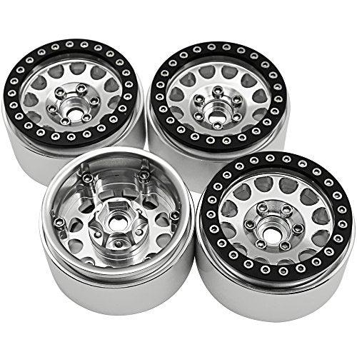 4Pcs/Set 1:10 RC Crawler Metal Alloy 1.9 Inch Wheel Rim BEADLOCK For 1/10 Axial SCX10 TAMIYA CC01 D90 D110