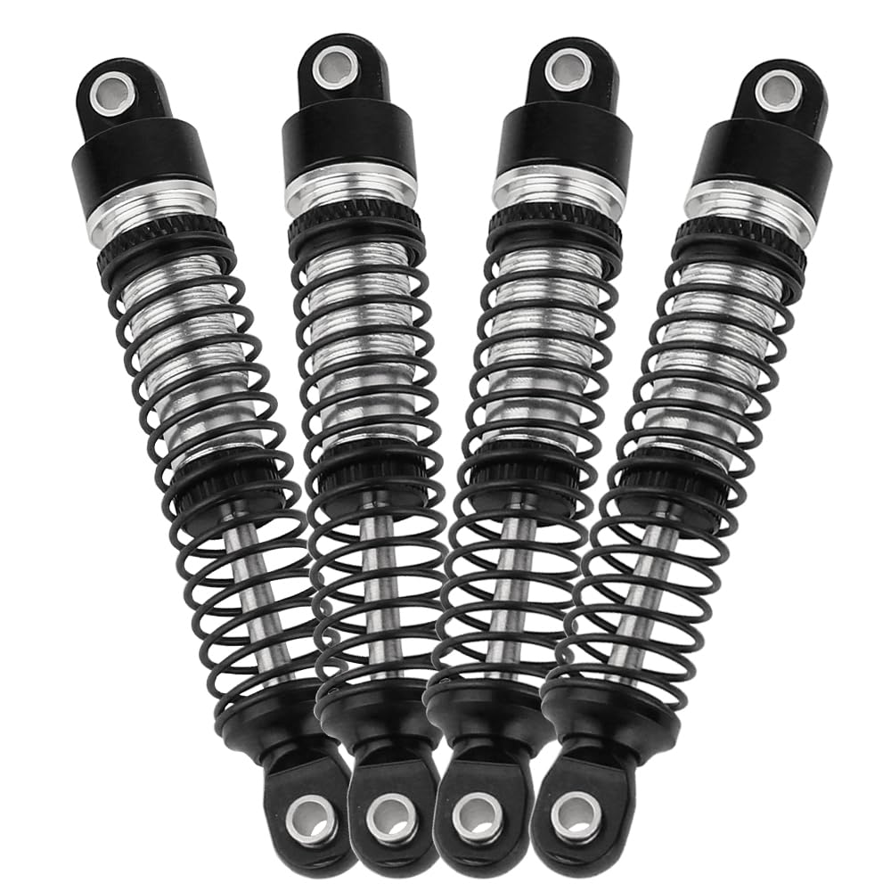53mm 59mm 66mm 78mm Aluminum Long Threaded Shocks Absorbers Oil Damper for 1/18 RC Crawler TRX4M TRX-4M KUpgrade Parts (59mm-black) - color: 59mm-black