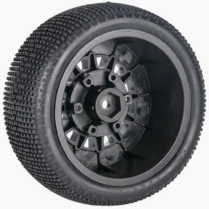 RC Wheels Tires,1/10 RC Short Course Truck Wheels and Tires with 12mm 14mm 17mm Hex for Slash 2WD 4x4,Axial/Arrma Senton/Redcat Rc4wd RC Car. (Black)