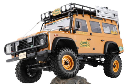 RC Crawlers Truck Upgrade Parts for 1/10 Scale &FMS FCX10: 1.9” Aluminum Beadlock 4-Slot Road Wheels with Brass Weights (2pcs) Camel Trophy Yellow - color: Yellow