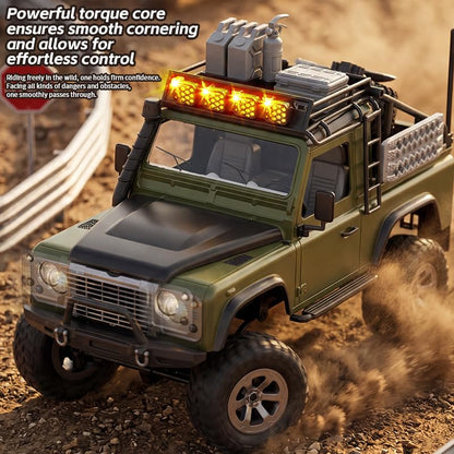 KF90 1/12 Scale 4WD RC Rock Crawler, All-Terrain Off-Road Truck with 2.4GHz Full Proportional Control, LED Lights, 7.4V 1200mAh, Waterproof RTR Hobby Grade RC Car for Adults, Yellow - color: Yellow