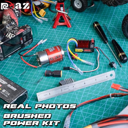 Brushed Power Combo 550 10T Motor 60/320A ESC BEC 6V/2A Splash-Proof for 1/10 RC Car Truck Buggy Short Course Slash ARRMA Granite Senton Axial Redcat HSP HPI Wltoys Kyosho,High-Speed Car