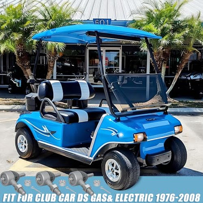 Club Car Ds Parts Tie Rod End, 3PCS Ball Joint Kit Golf Cart Accessories On Driver and Passenger Side Fits 1976-2008 Club Car Ds Gas & Electric OEM Part # 7539 7540