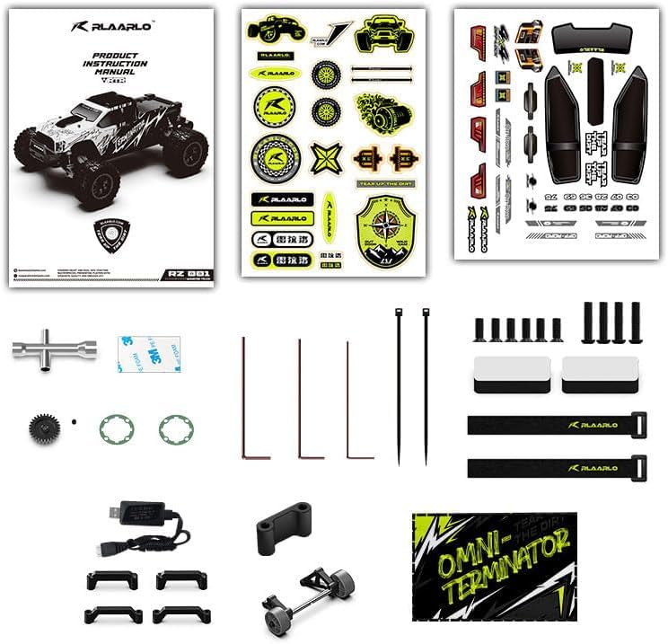 1/10 Brushless RC Cars, 50+ MPH, 4WD Trucks, Carbon Fiber, Ages 8+ | 60A ESC Monster Trucks, 3650 2650KV Brushless Motor, 3S LiPo, Gyro, CNC Central Differential, 11KG Metal Servo with 7075 Gear