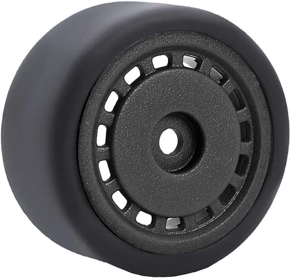4PCS Pre-Glued On-Road Drift Racing Smooth Rubber Tires and Wheel Rims Set 7MM Hexagon for 1/24 Losi Micro-B RC Car Upgrades Parts (Black) - color: Black