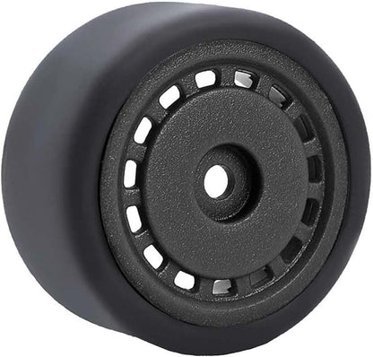 4PCS Pre-Glued On-Road Drift Racing Smooth Rubber Tires and Wheel Rims Set 7MM Hexagon for 1/24 Losi Micro-B RC Car Upgrades Parts (Black) - color: Black