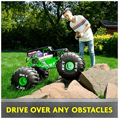 Monster Jam, Official Mega Grave Digger All-Terrain Remote Control Monster Truck with Lights, 1:6 Scale, Kids Toys for Boys and Girls Ages 4-6+ - color: Mega Grave Digger (V1)