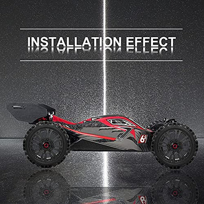 OGRC 1/8 RC Wheels and Tires 17mm Hex RC Monster Truck Buggy PreGlued RC Tires and Rims with Foam Inserts for Traxxas,Redcat, Losi, HPI, HPS 1/8 RC Car Etc Set of 4