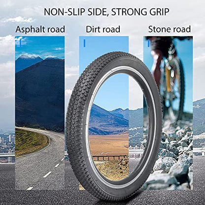 Hycline Mountain Bike Tire: 20/24/26/27.5-inch Folding Replacement High-Performance Wear-Resistant Bicycle Tires for MTB Off-Road Bike - size: 20x2.125 30TPI, style: Qty 1 Tire