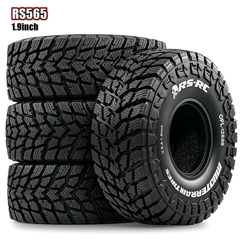 1.9 inch RC Crawler tire with Foam Insert, Suitable for 1/10 Scale FCX10, SCX10 Pro, UTB18, TRX4, Redcat Gen8, 7VS4-10 RC Crawler Cars