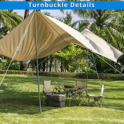 Hot Dipped Galvanized Steel Jaw and Jaw Turnbuckle - Heavy Duty Turnbuckle, 1/2" Threaded Diameter x 18 for Shade Sail Cables Wire Clotheslines - Durable,Weather Resistant - color: 1/2