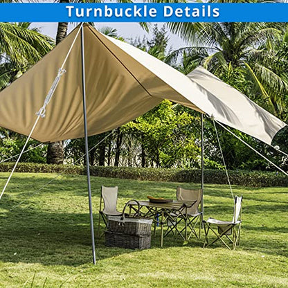 Hot Dipped Galvanized Steel Jaw and Jaw Turnbuckle - Heavy Duty Turnbuckle, 1/2" Threaded Diameter x 18 for Shade Sail Cables Wire Clotheslines - Durable,Weather Resistant - color: 1/2