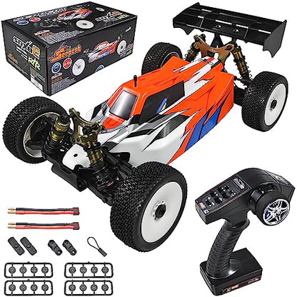 Serpent 1/8 4wd Electric Buggy RTR, 4WD Off-Road Buggy | High Performance, Waterproof, Components, Competition Grade, Hobby Racing, Charger and Battery Excluded, SRX8-E - color: Orange&blue