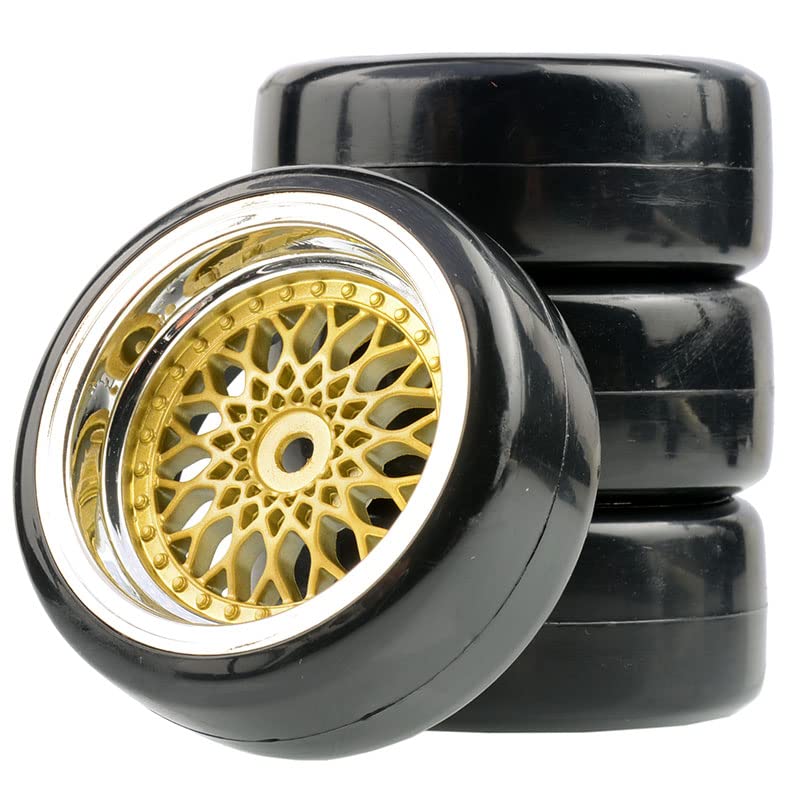 1/10 Drift Wheels Tires Set, Diameter 62mm RC Car Road Wheels and Tires with 12mm Hex RC Drift Car Tires Offset 3/6/9mm Fit for HSP HPI Sakura RC Car Accessories (Color : Offset6mm) - color: Offset6mm
