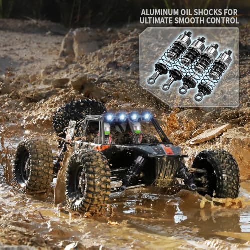 HAIBOXING 905 Protector 1:12 Scale RC Cars, Off-Road RC Buggy Hobby Grade | Aluminum Oil-Filled Shocks, Fast Remote Control Car 38 km/h, 2.4GHz Waterproof ESC, Perfect for Kids& Adults, Dual Batteries