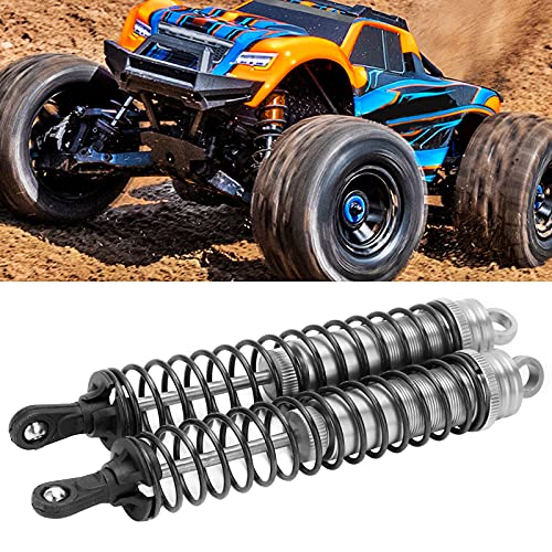 Drfeify 2PCS 144mm Oil Filled Shock Absorbers for 1/8 RC Car, Aluminum Alloy Adjustable Damper Set Fit for HSP, HPI, Axial SCX10 RC Crawler and Off Road Truck (Silver) - color: Silver