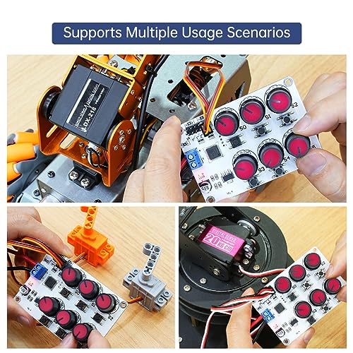 RC Digital Servo Tester 6 Channels Motor Servo Controller Centering Tool with Over-Current Protection & 2 Control Modes for RC Car Airplane Robots Tester Tool - color: Servo Tester 6ch