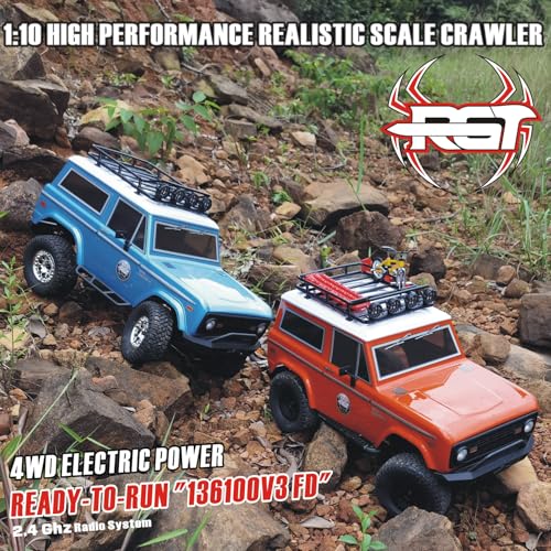 RGT RC Crawler 1:10 4wd Off Road Truck Rock Cruiser RC-4 Remote Control Car 4x4 Hobby RC Car Toy 136100V3FD Orange