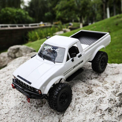 ARRIS WPL C24-1 1/16 RC Rock Crawler 4WD Pickup Truck RTR | Realistic Trail Body, Full Proportional Steering, Upgrade Platform, All Terrain Fun - style: WPL C24-1 White